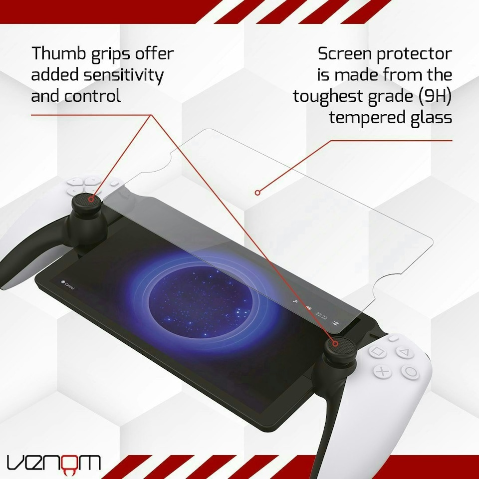 image 1 of Venom PlayStation Portal Carry Case & Screen Protector Pack Black