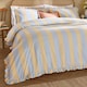 image 2 of Wylder Nature Birdie Stripe Ruffle Duvet Cover Set | Yellow | Lemon/Sky | Double