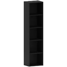 Vida Designs Oxford 5 Tier Cube Bookcase Display Storage, Black