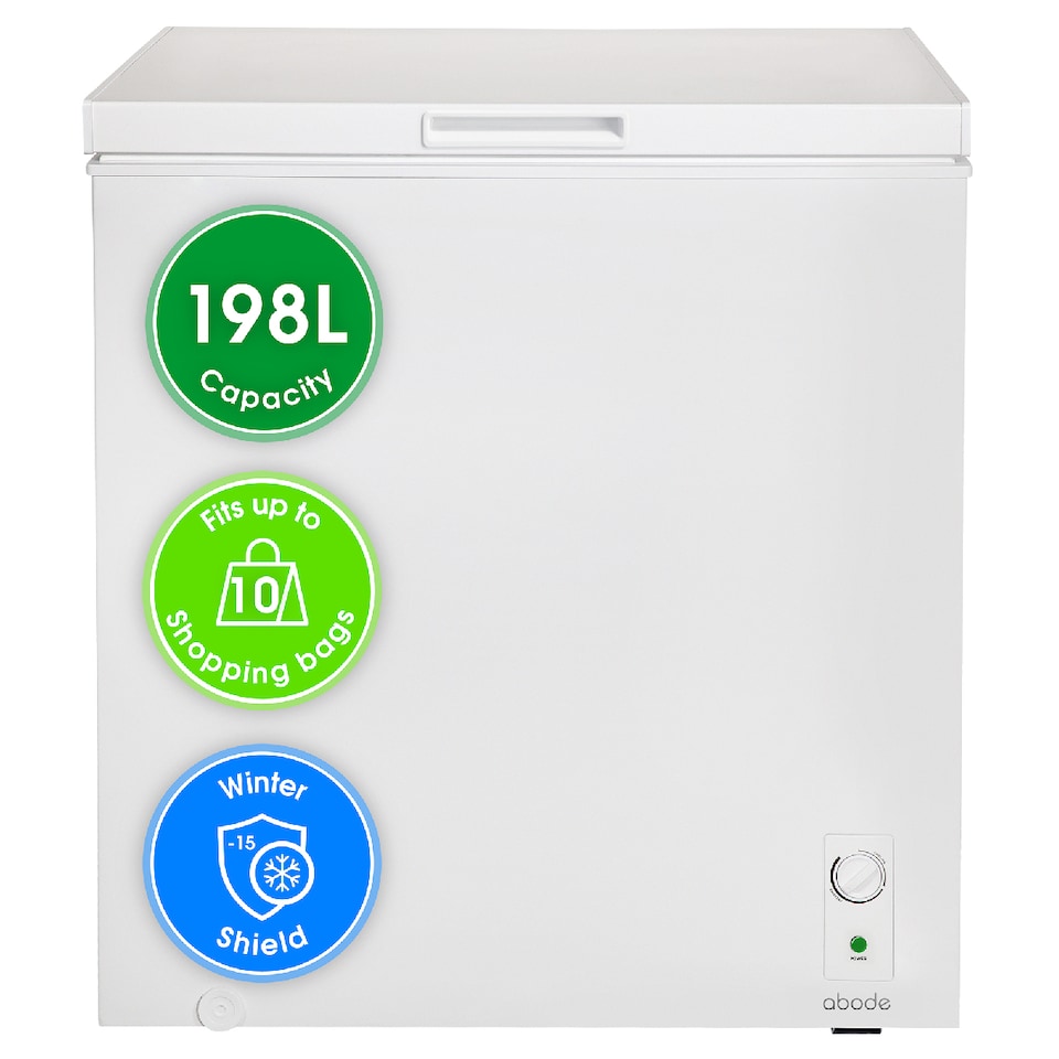 image 1 of Abode A198CF0E1W Chest Freezer 198L White Suitable for Garages & Outbuildings