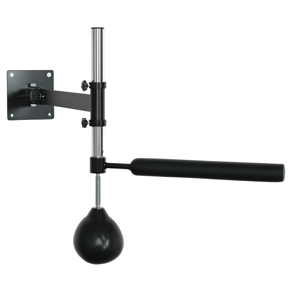 image 1 of HOMCOM Adjustable Speed Bag Wall Mount, Boxing Equipment Black