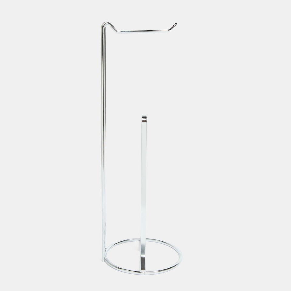 image 1 of OHS Metal Freestanding Toilet Roll Holder Organiser Tissue Paper Storage