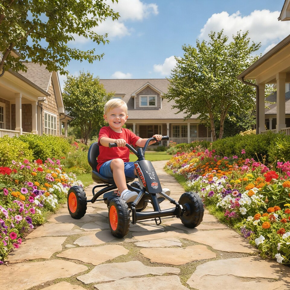 image 1 of AIYAPLAY Pedal Go Kart, Go Kart for Kids Ages 2-5 Years, Black