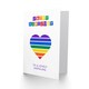 image 2 of Lovely Niephling Rainbow Stripes Love Heart Birthday Card
