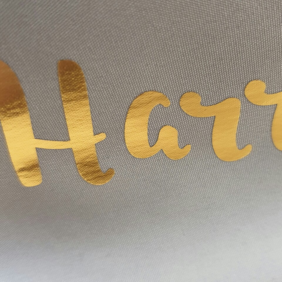 image 1 of Personalised Gold Name Grey Toiletry Bag Grey