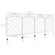 image 7 of Outsunny 4PCs Decorative Garden Fencing 43in x 11.4ft Steel Border Edging Swirls