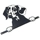image 5 of Black Metal Peeking Dachshund Silhouette with Fixing Plate Garden Ornament Gift