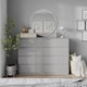 image 4 of Minimalist Chest of 8 Drawers - 88.3x120x35cm | Grey | Grey & Grey | 1