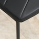 image 8 of HOMCOM 4-Pieces Dining Chairs, Faux Leather Kitchen Chairs, Black Black