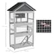 image 4 of PawHut Bird Cage w/ Stands for Finches, Parakeets, Small Birds - Grey