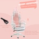 image 5 of Vinsetto Racing Gaming Chair, Reclining PU Leather Computer Chair with Removable Rabbit Ears, Footrest, Headrest and Lumber Support, Pink