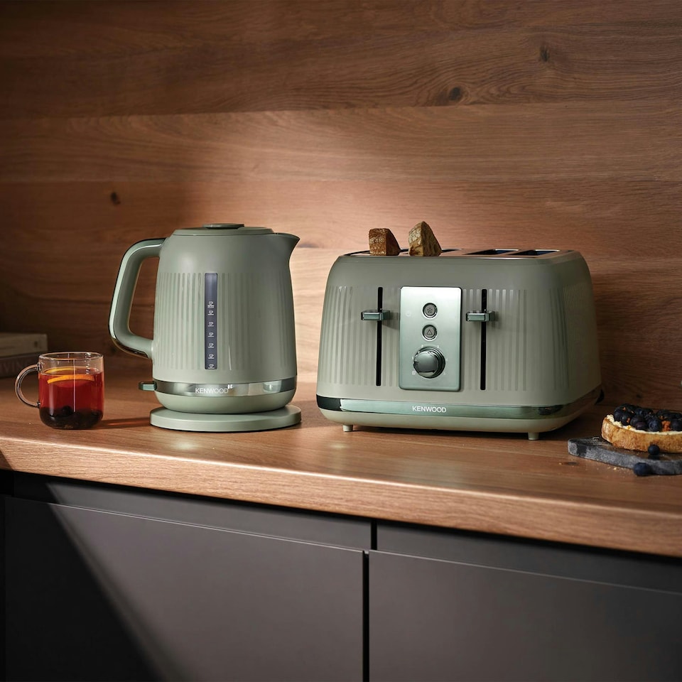 image 1 of Kenwood Dusk 1.7L Kettle & 4 Slice Toaster Set, Green