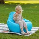 image 2 of icon Kids High Back Bean Bag Aqua Blue Indoor Outdoor Childrens Bean Bags Blue