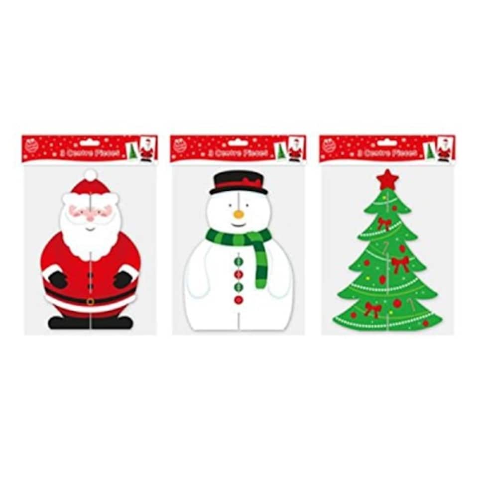 image 1 of 25cm Christmas Table Decoration Festive Centre Piece Santa Snowman Tree xmas