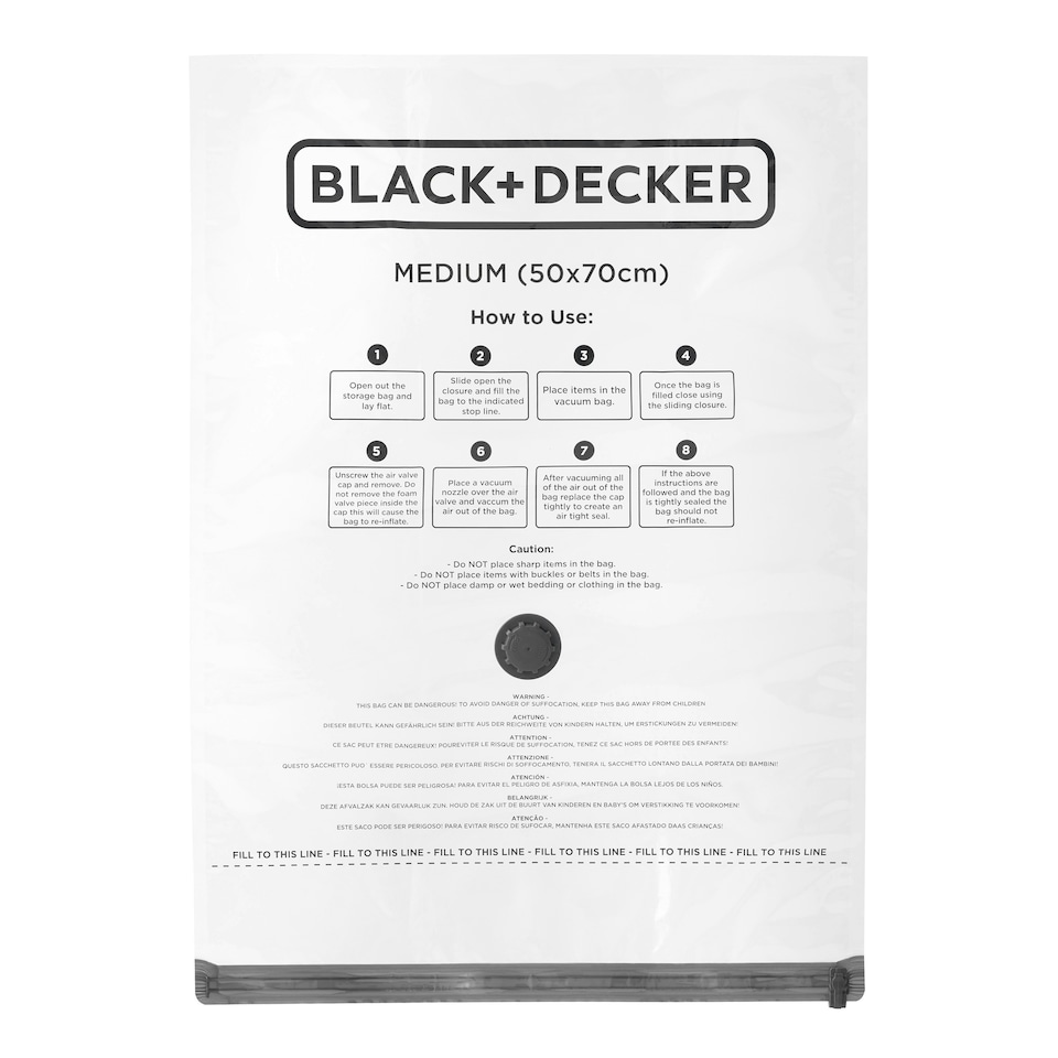 image 1 of BLACK+DECKER Vacuum Bag 6pk Medium