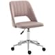 image 1 of Vinsetto Mid-Back Swivel Home Office Chair Scallop Computer Chair Pink