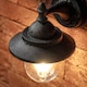 image 2 of CGC Lighting Ryder Matt Black Fisherman Lantern Wall Light IP54 E27 | Black | Black | Height: 24.7 cm, Width: 18 cm, Depth: 20.5 cm