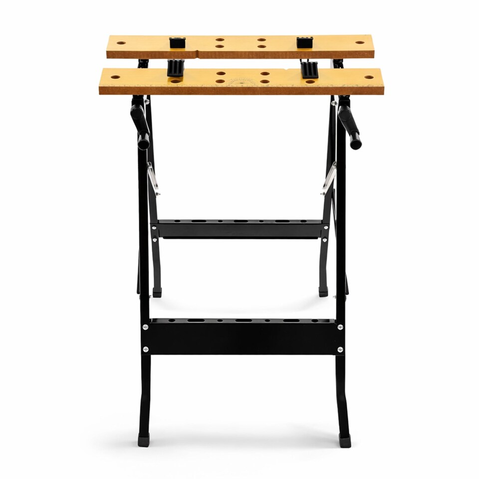 image 1 of Folding Foldable Trestle Work Bench Workbench Portable 100kg | Black