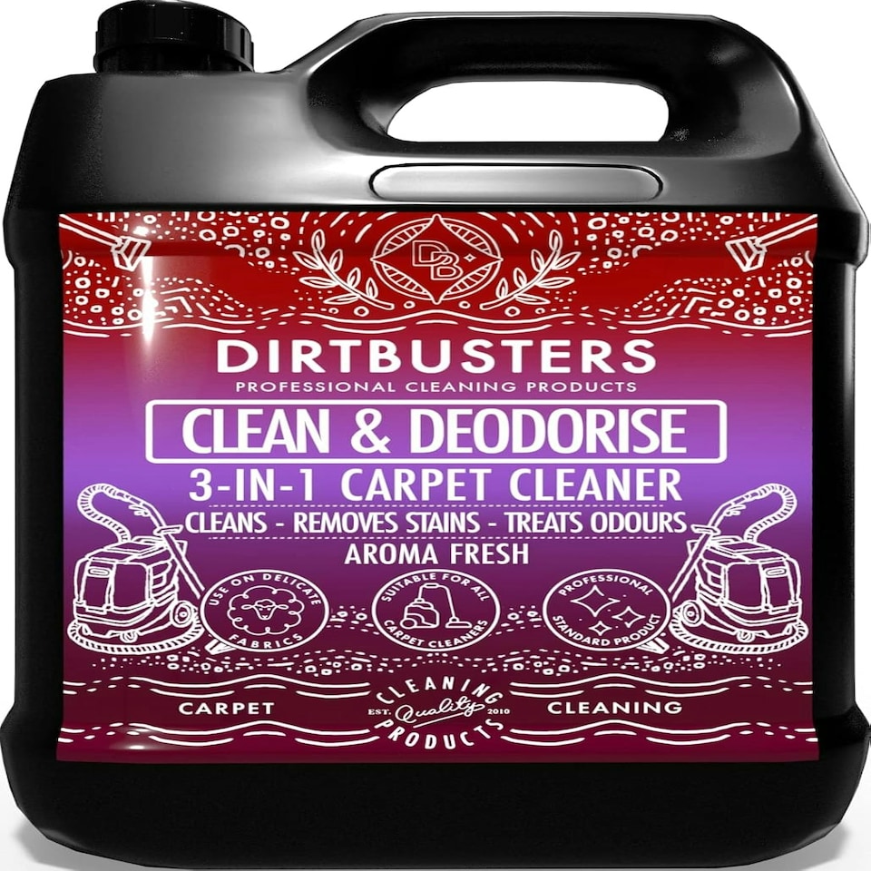 image 1 of Dirtbusters 3in1 Carpet Cleaner Shampoo Aroma Fresh (5L) 5L Makes 500L
