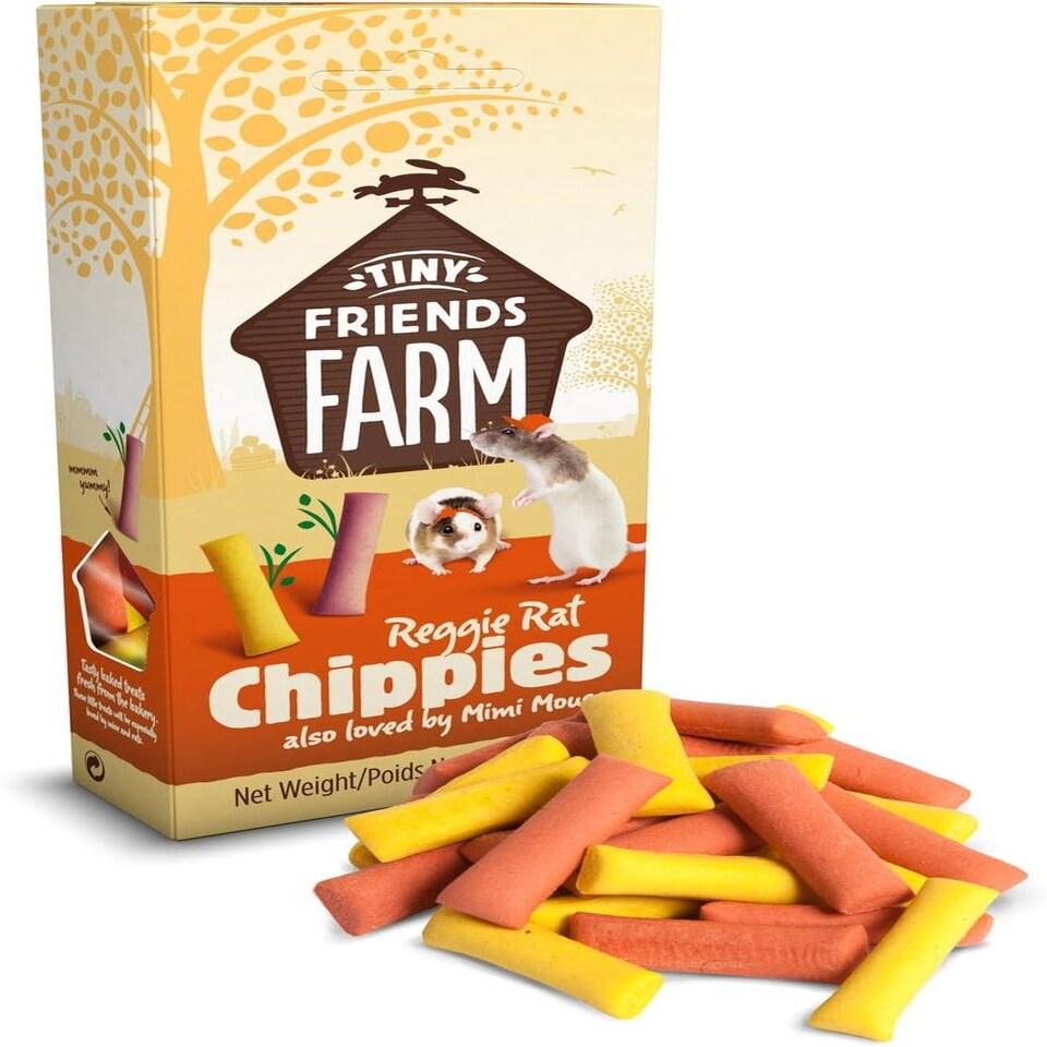 image 1 of Supreme Tiny Friends Farm Reggie Rat Chippies 120g (pack of 8)