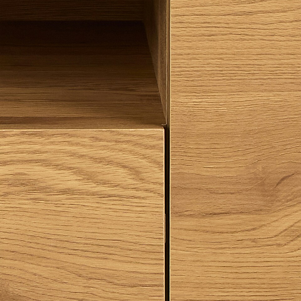 image 1 of Seaford Tv Unit 2 Doors 1 Drawer in Matt Wild Oak Brown