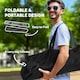 image 7 of Outsunny Folding Camping Table, 90 x 55 cm Height Adjustable Portable Collapsible Table, 3ft Lightweight Aluminium Rollup Picnic Table with Storage Basket for Outdoor Garden Party BBQ, Black | Black | Black | 90L x 55W x 66H cm