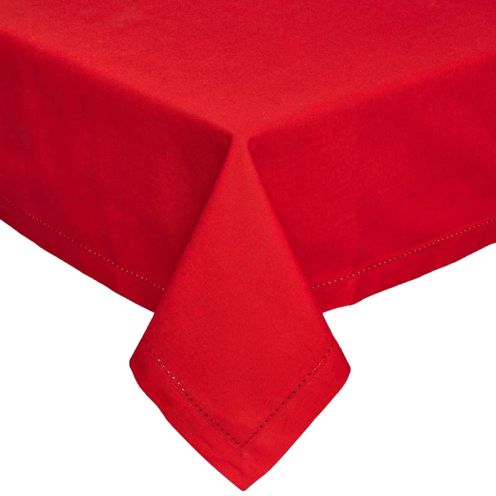 Homescapes Plain Cotton Tablecloth, 178cm x 300cm in Red | Size: 178 cm x 300 cm