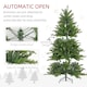 image 6 of HOMCOM 6 Ft Artificial Christmas Tree with Metal Base, Hinged Branches