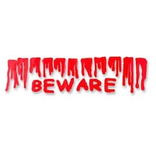 Halloween Beware Bloody Window Gel Cling