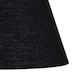 image 4 of Set of 2 Black Cotton 20cm Diameter Tapered Fabric Lamp Shades Black