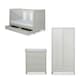 image 1 of Pembrey 3 Piece Furniture - Cot Bed, Changing Unit, Wardrobe & All Seasons Premium Pocket Sprung Mattress, Suitable from Birth to 4 Years (Ash Grey)