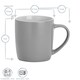 image 3 of Argon Tableware Matt Coloured Coffee Mugs - 350ml - Grey - Pack of 4 | Grey | Grey | 4