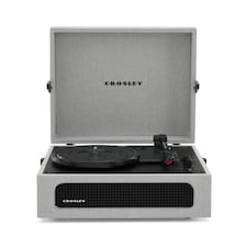 CROSLEY - VOYAGER PORTABLE TURNTABLE (GREY) - NOW WITH BLUETOOTH OUT | Grey | Grey