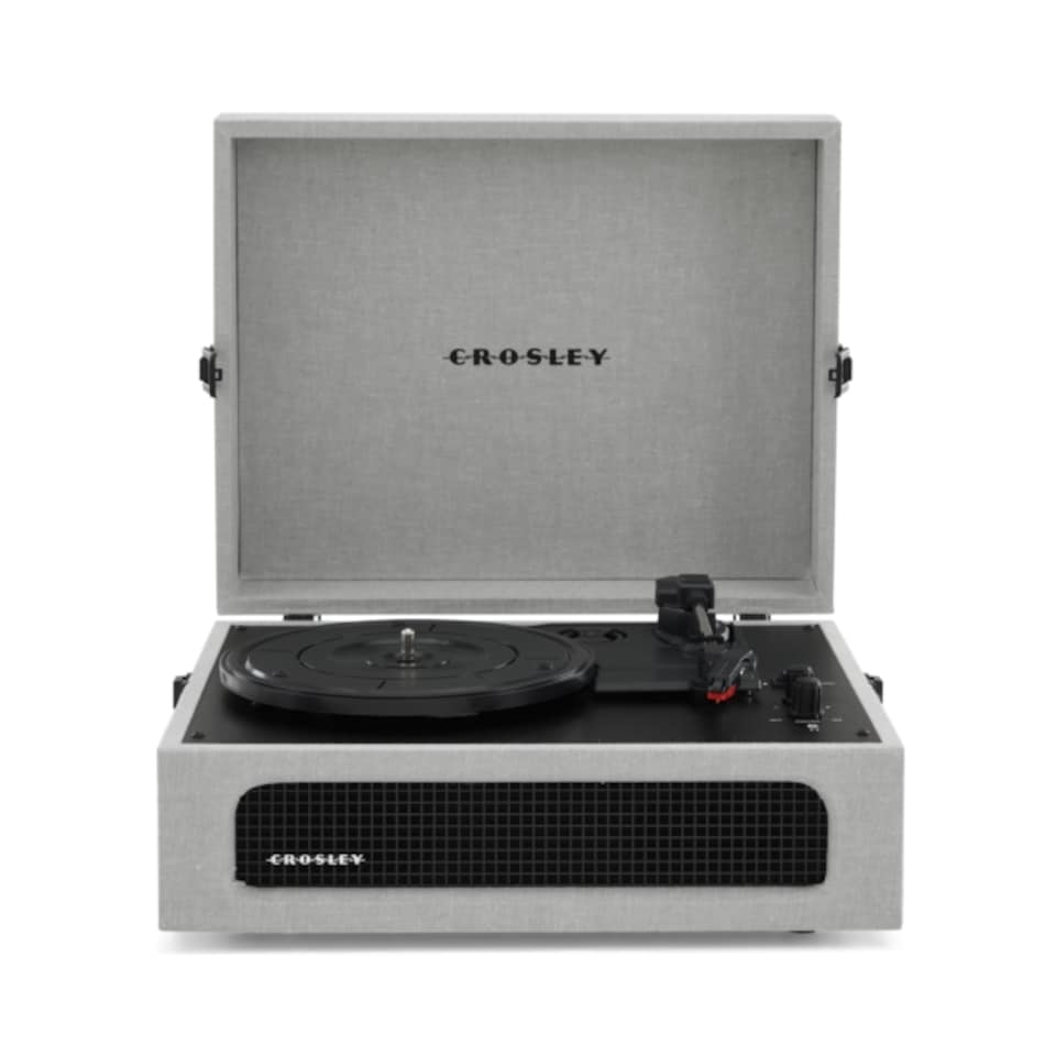 CROSLEY - VOYAGER PORTABLE TURNTABLE (GREY) - NOW WITH BLUETOOTH OUT | Grey | Grey