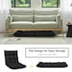 image 3 of COSTWAY 14-Position Adjustable Floor Chair Lazy Sofa Black Black