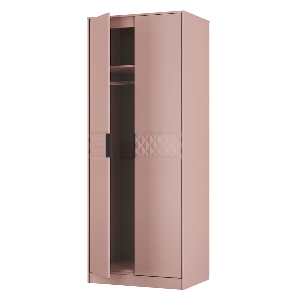 image 1 of Islay Tall Double Wardrobe in Kobe Pink (Ready Assembled) | Pink | Kobe Pink