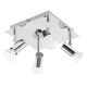 image 4 of ValueLights Modern Square Chrome 4 Way GU10 Ceiling Spotlight
