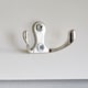 image 6 of Coat Hook Wall Mounted Unit 2 Open Shelves 4 Robe Hooks Bathroom Hallway | White