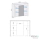 image 7 of Display Cabinet Bookcase Sideboard Storage Cabinet Cupboard Grey High Gloss LED 97.5cm