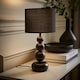 image 2 of ValueLights Marissa Black Stacked Ball Table Lamp Light