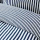 image 4 of Catherine Lansfield Brushed Stripe Cotton Reversible Duvet Cover Set Navy Blue | Blue | Navy Blue | King