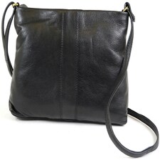 Soft Premium Leather Shoulder / Cross Body Bag Black | Black
