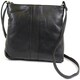 image 1 of Soft Premium Leather Shoulder / Cross Body Bag Black | Black
