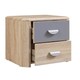 image 4 of Yoop 2 Drawer Bedside Cabinet Sonoma Oak Finish