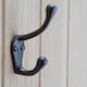 image 6 of Hammer & Tongs Narrow Hat & Coat Hook - W25mm x H80mm - Brass