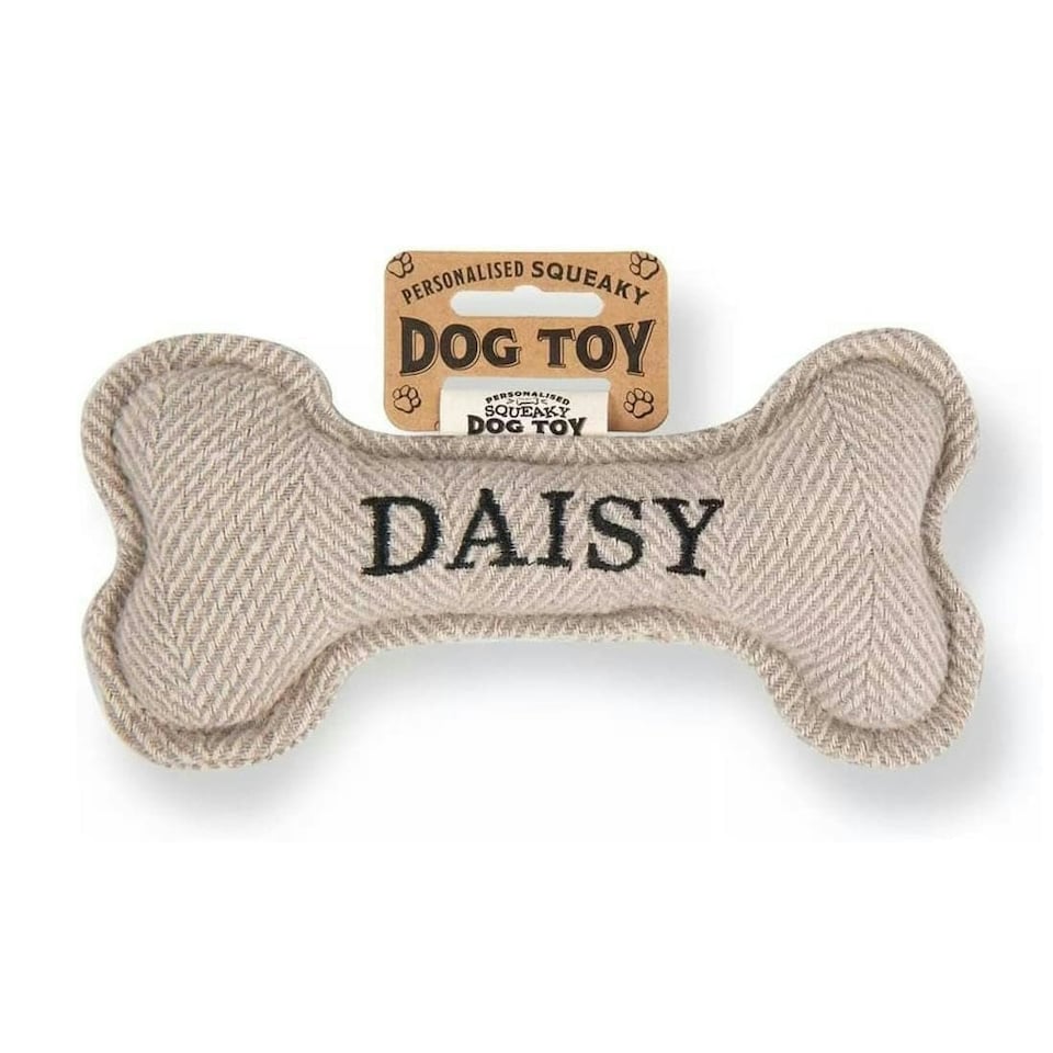 image 1 of History & Heraldry Pre-Personalised Squeaky Bone Dog Toy - Daisy