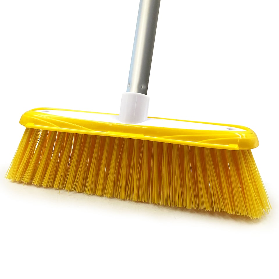 image 1 of Colour-Coded Soft Indoor Sweeping Brush Head Only with Built-In Scraper