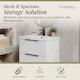 image 2 of Balterley Fluted Front Wall Hung 2-Drawer Bathroom Vanity Unit with 1 Tap Hole Basin, Handles | White | Satin White