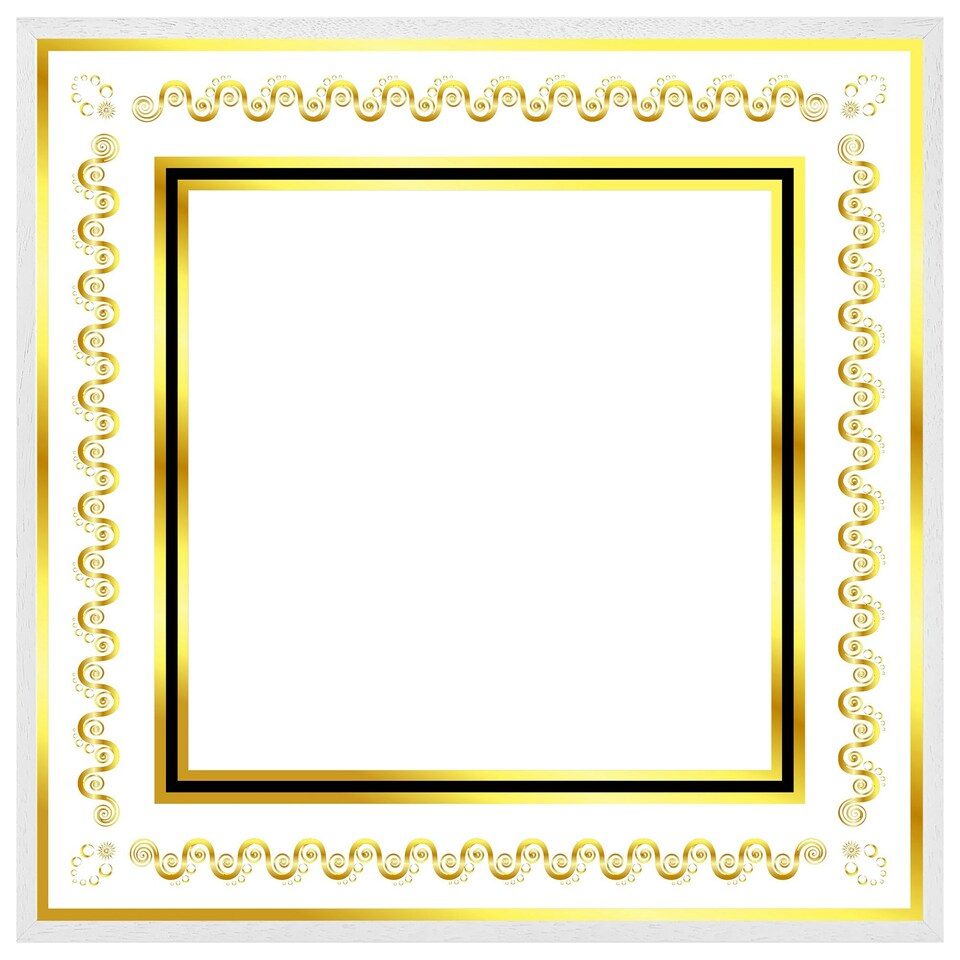 image 1 of Ancient egyptian gold border (Picture Frame) White | M