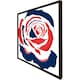 image 3 of Red & blue rose print (Picutre Frame) White | M